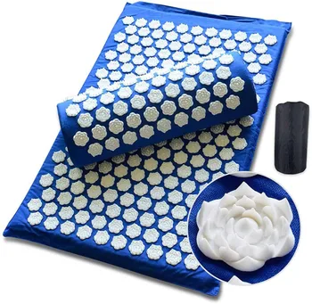 

Loogdeel Acupressure Massage Mat Pillow Set Acupuncture mat Yoga Mat for Relieve Stress Back Neck Sciatic Pain Relaxation Tensio