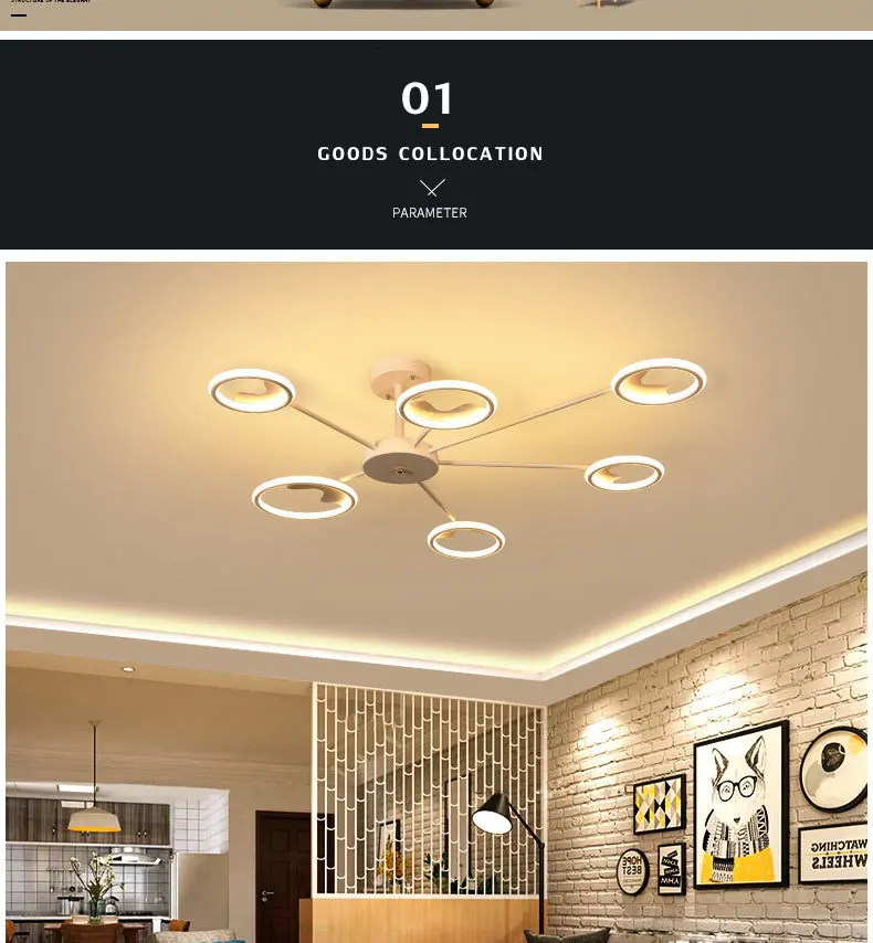 Omicron Nordic белый черный Led люстры гостиная люстры для спальни творческий дом освещение креативные светильники