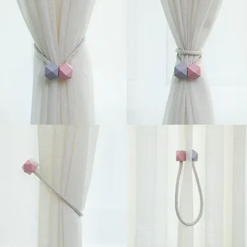 

1Pcs Magnetic Waterproof Curtain tie rope Buckle Shower curtain Bandage Clip living room ligature ring Decoration accessories