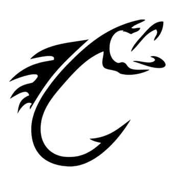 

13*12.5CM FISHING HOOKS Car Sticker Decals Motorcycle Stickers Decorative Car Styling C2-0270