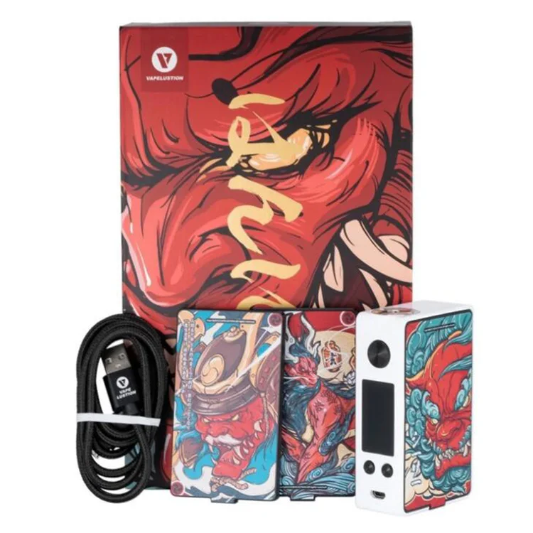 Оригинальный боксмод Vapelustion Hannya 230w TC Двойной 18650 вейп мод Hannia Bypass 510 Thread
