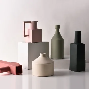 

Nordic Ins Ceramic Vase Home Ornaments White Vegetarian Creative Ceramic Flower Pot Vases Home Decorations Craft Gifts