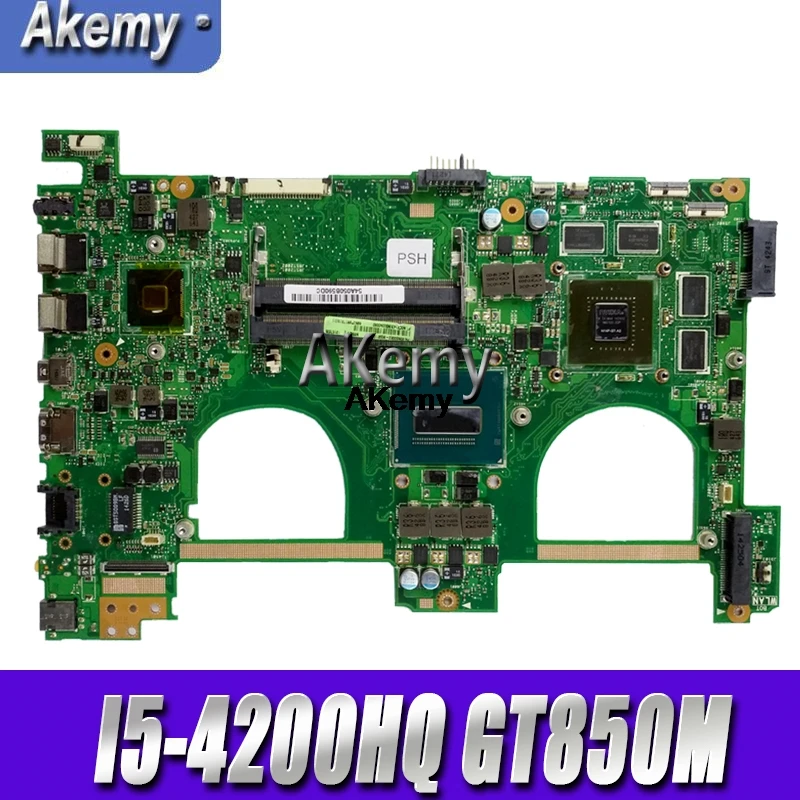 N550JK  Laptop Motherboard For Asus N550jv N550JK N550J N550JX I5-4200HQ GT850M GPU Mainboard 100% test ok