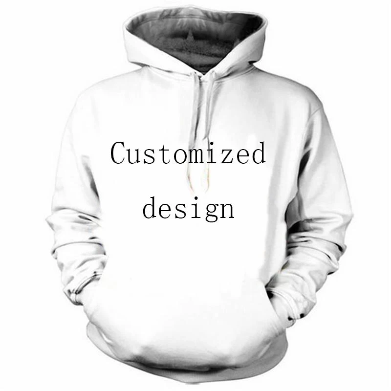 Hoodies Customized Design 3D Print Custom Made Hoodie Sweatshirt Jacket Pullover Men Women Top Couples Outwear Drop Ship