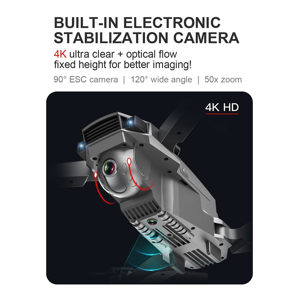 SG907 gps Дрон с камерой регулировки 4K HD 180 ° Широкий угол 5G wifi FPV RC Квадрокоптер Профессиональный складной дроны
