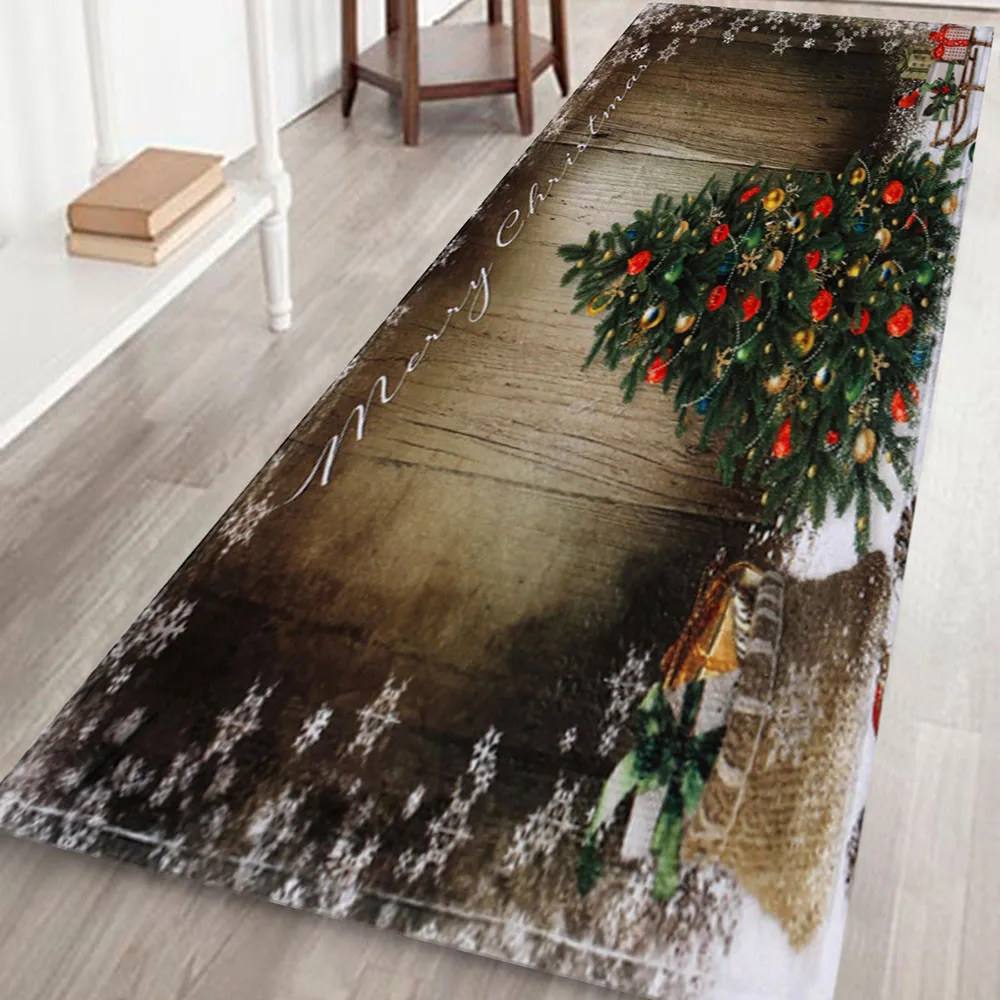 Веселый Рождественский Придверный коврик домашние ковры Декор 40x120 см кухонный коврик для ванной ковер для спальни гостиная ковер#10