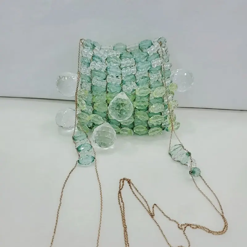 Bags  Handmade Beaded Glass Crystal Bag Vintage Crystal Mini Bag