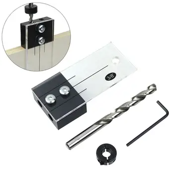 

Acrylic Dowel Drilling Jig Kit Vertical Drill Guide Hole Locator for Woodworking