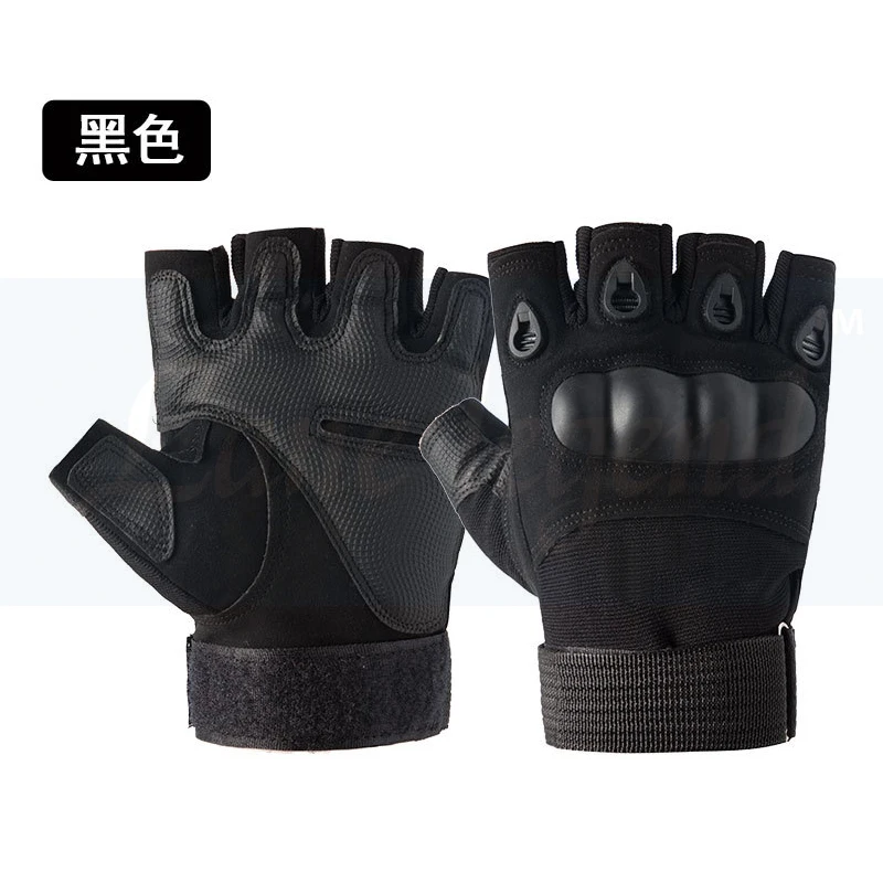 

Outdoor Motorcycle Hard Knuckle Fingerless Gloves Motorbike Motocross Military Tactical Hunting Cycling Half Finger Protective