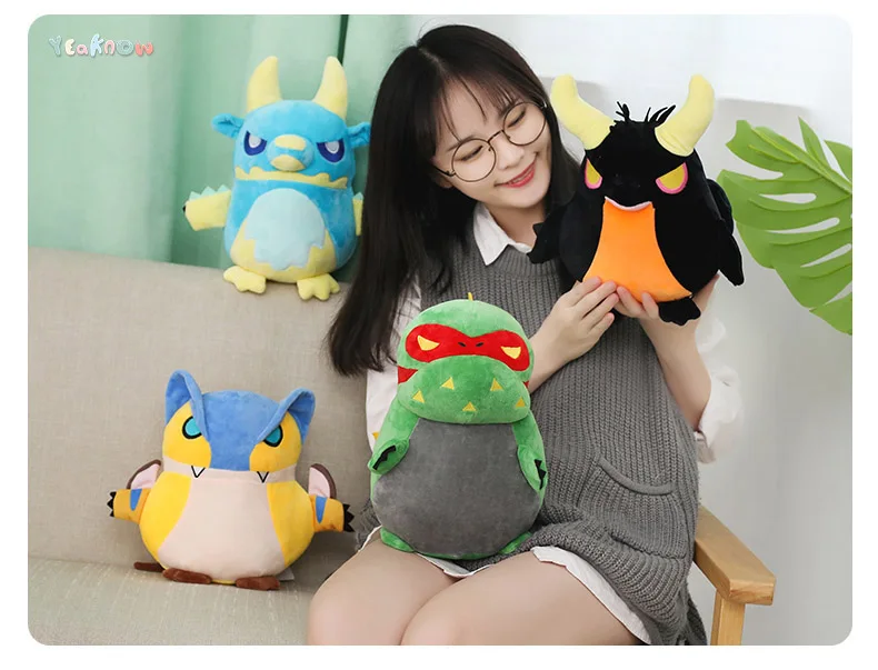 Yeawnow Monster Hunter Мягкая кукла мультфильм Динозавр мягкая плюшевая игрушка для детей подарок на день рождения плюшевые игрушки куклы