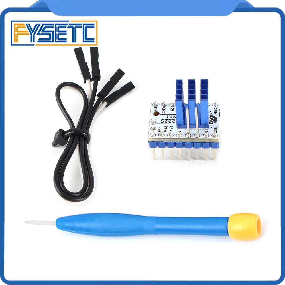 TMC S2225 V1.1 шаговый двигатель драйвер TMC2225 Stepsticks бесшумный драйвер 256 микрошаги ток 2A пик UART Замена TMC2208 TMC2209