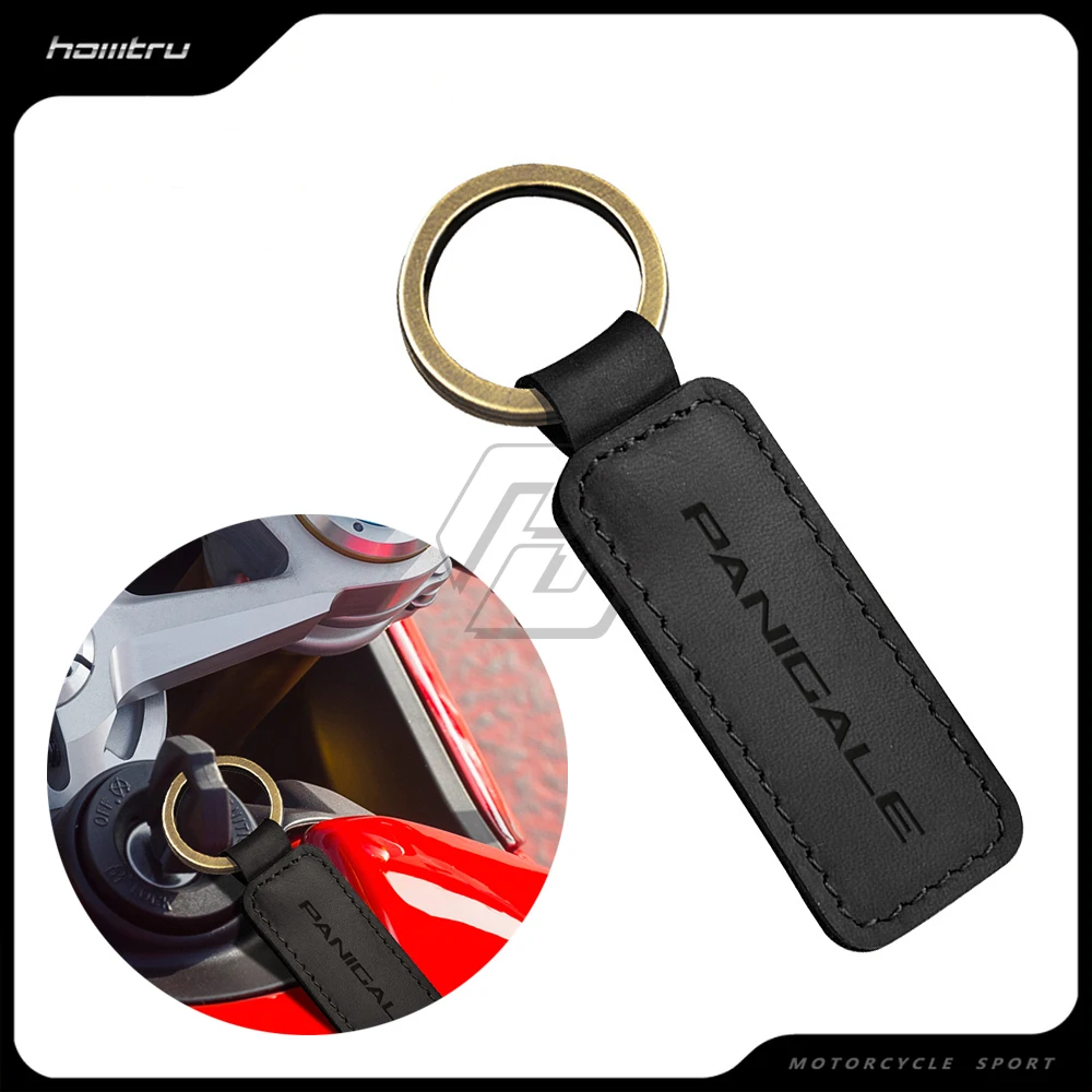 

Motorcycle Cowhide Keychain Key Ring Case for Ducati 899 959 1099 1199 1299 Panigale V4 Key