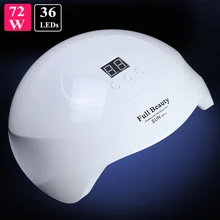 72 Вт УФ-лампа, умная инфракрасная сенсорная профессиональная лампа для ногтей, лампа для ногтей с высоким порошком, 36 шт., светильник для всех видов гель-лака, инструмент для ногтей CHSUNX8Plus
