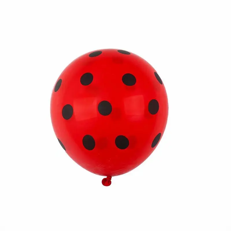 20 шт. черные, красные, белые латексные шары в горошек с волнистыми шариками для детского дня рождения, свадьбы, украшения - Цвет: as picture