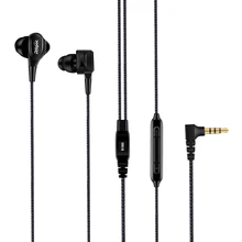Rillpac R100C Titanium Dynamic Driver Noise Isolating In-Ear earphones with mic & remote for all smartphones Reference Series