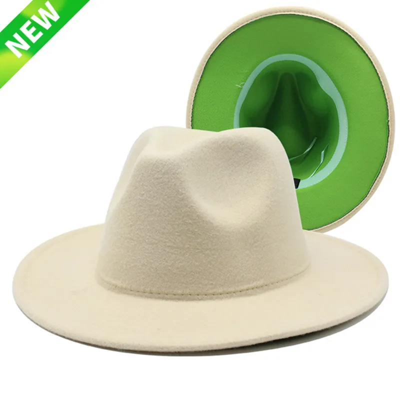 New lime green Jazz hat fedoras women 