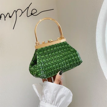 

Retro Stone Pattern Crossbody Bags For Women 2020 Mini Chain PU Leather Shoulder Bag With Metal Handle Lady Travel Handbags Tote