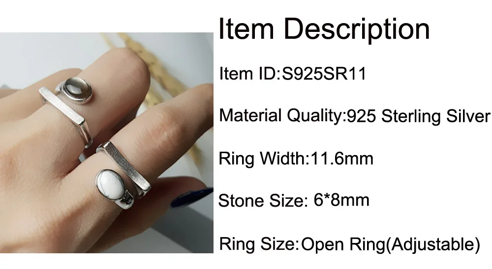 Anillos Plata 925 Para Mujer Кольца Настоящее серебро 925 проба кольцо для женщин винтажное натуральное Серебро S925 многослойное Открытое кольцо