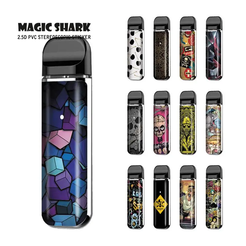 

Magic Shark Toroto Berry Skull Danger GTA5 PVC Vape Sticker Case Full Wrap Film Kit Skin Cover for Smok Novo 2 Novo2