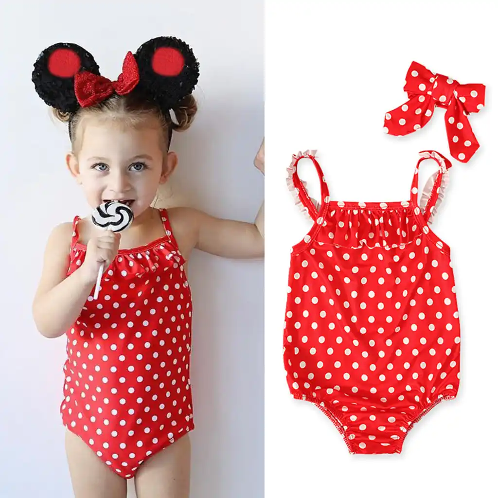 baby girl red swimsuit
