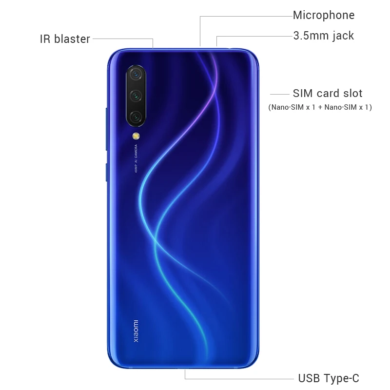 Global Version Xiaomi MI A3 4GB 64GB Snapdragon 665 Octa Core 48MP Triple Cameras 32MP Front Camera