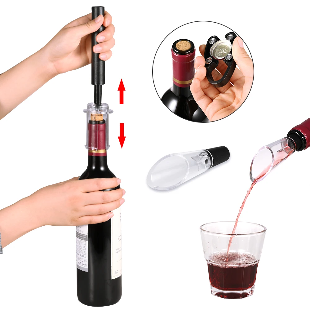Air Pump Wine Bottle Opener with air pressure valve – Bareshopp