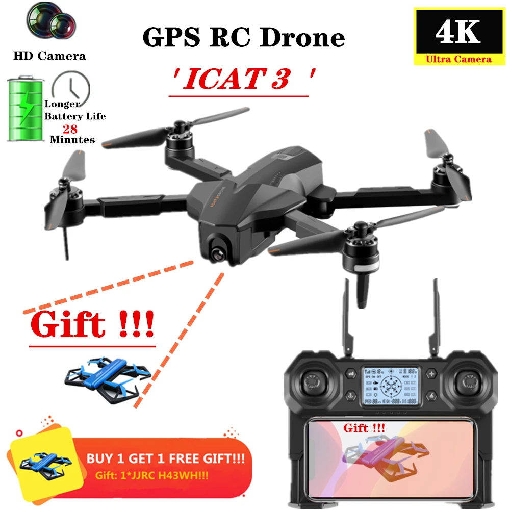 

GPS Drones 4K HD Camera 5G WIFI FPV Profissional Brushless Quadcopter with ESC Camera 28Mins Flight Time VS F11 SG906 Dron Toy