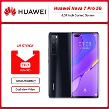 HUAWEI Nova 7 Pro 5G Mobile Phone 6.57 inch Curved Screen Kirin 985 Octa Core Android 10 Reverse charge NFC