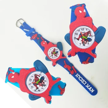 

Dropshipping Silicone Handsome Cartoon Watch Child Boy Girl Clock Fashion Spiderman Children Digital Electronic Watch Masculino