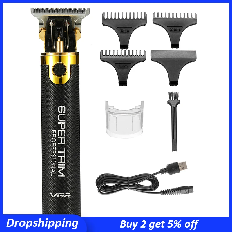 

T9 Hair Trimmer Professional Electric Outliner T Blade Barber Salon Clippers for Men USB Rechargeable Hair Cutting Machine Razor