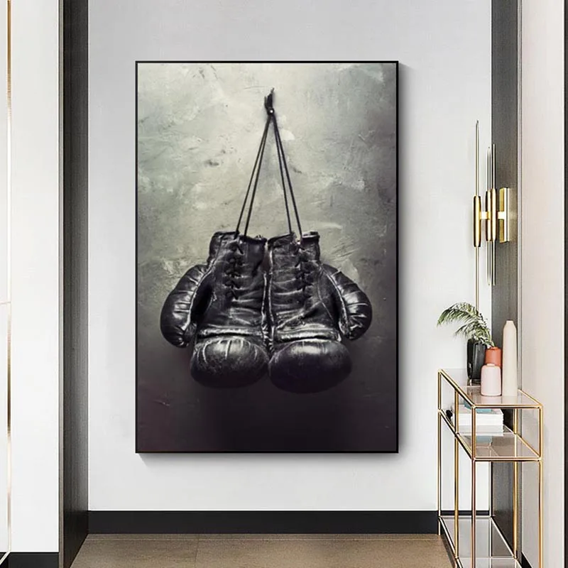 

Sports Room Boxing Gloves Canvas Painting Cuadros Posters Print Wall Art for Living Room Home Decor (No Frame)