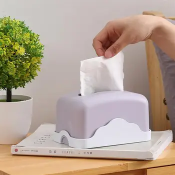 

Useful Tissue Box Simple Style Napkin Storage Container Convenient Paper Towel Organizer for Home Bar Office