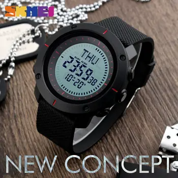 

SKMEI Outdoor Sports Watches Men Multiple Digital Compass Multiple Time Zone Watch 50M Waterproof Alarm Wristwatches 1216