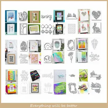 

Mix Cute Animals Flower Words Tree Shoes Square Heart Metal Cutting Dies Scrapbook Craft Make Cards Template New DIY Handmade