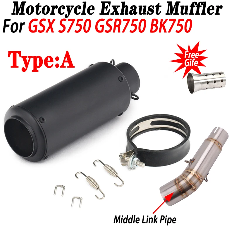 Motorcycle Exhaust Middle Link Pipe For Suzuki GSX S750 GSX-S 750 GSR750 BK750 Escape Moto Modified Muffler with DB Killer Tube - Image 2