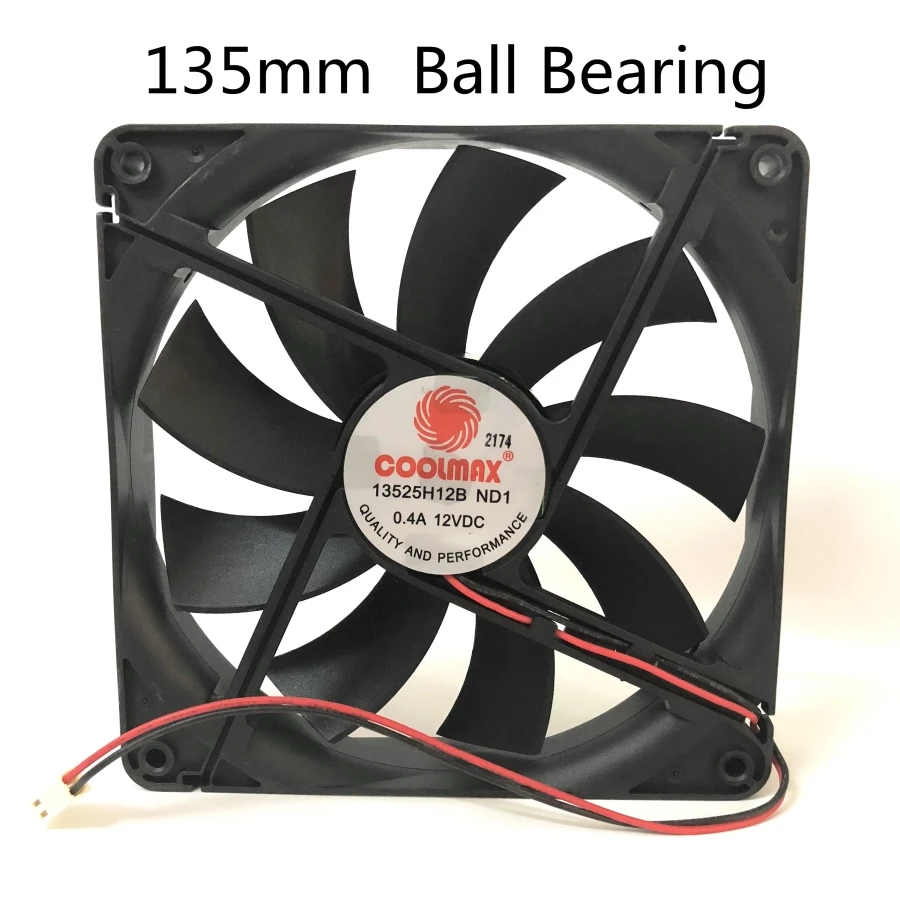 Silencioso Ventilador de Refrigeração 135 Milímetros 13525 135*135*25 mm Chassis fã 13525 13.5 Centímetros Fina 12v 0.4a 2pin - Imagem 5