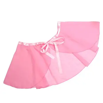 

Children Children Girls Chiffon Ballet Wrap Over Scarf Dance Leotard Skate Tutu Skirt Solid Color Elastic Waistband Mini Pleated
