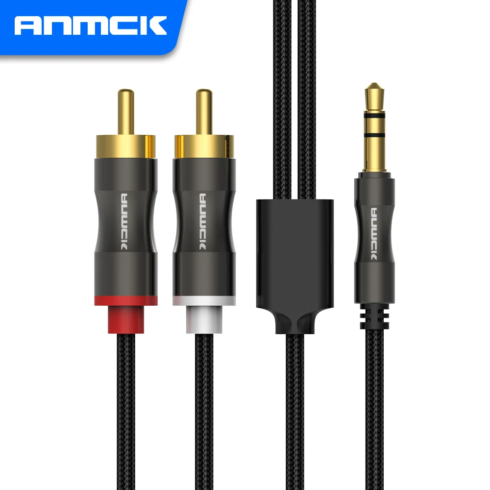 Аудиокабель RCA разъем 3 5 мм на 2 кабеля кабель штырь-Стандарт Aux для ноутбуков