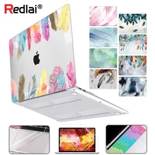 Redlai чехол для ноутбука MacBook Air Pro retina 11 12 13 15 Pro 13 Touch bar A2159 A1706 Air 13 A1932 цветной жесткий чехол с перьями