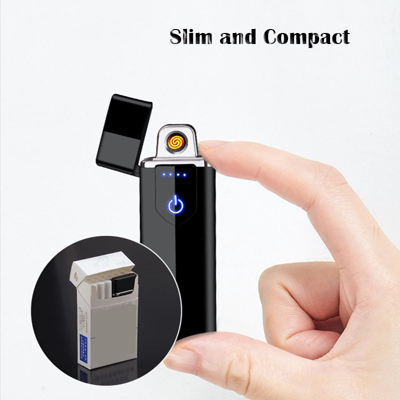Сенсорная перезаряжаемая электрическая зажигалка USB с защитой от отпечатков