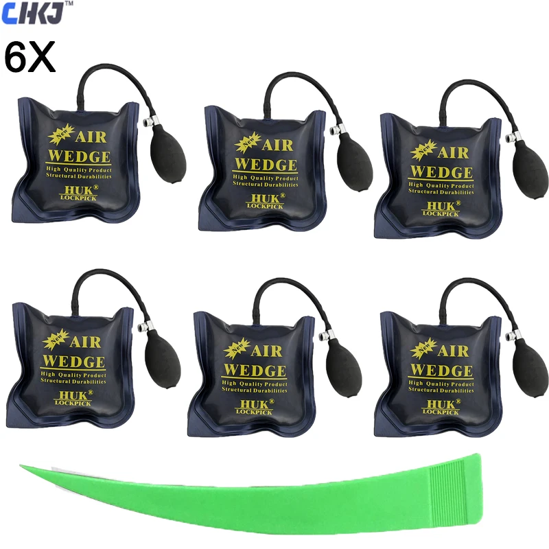 

CHKJ 6PCS HUK Pump Wedge Air Wedge Auto Entry Tool Airbag Open Car Door Window Lock Repair Cushioned Shim Locksmiths Tools
