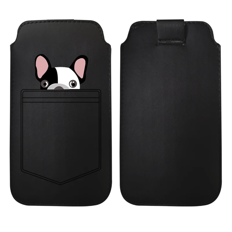 Leather Pouch with Rope Pull Cover - Versatile Phone Bag Case