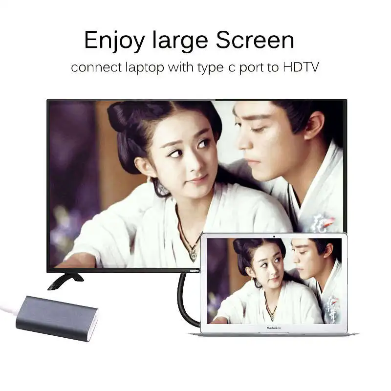 ABKT-4K Hd Usb-C конвертер тип-c к Hdmi Thunderbolt 3 Usb 3,1 Hdtv адаптер для Macbook samsung Galaxy S9/S8