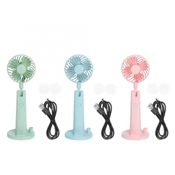 

USB rechargeable portable electric fan Portable electric fan with mini mirror Home Office Travel