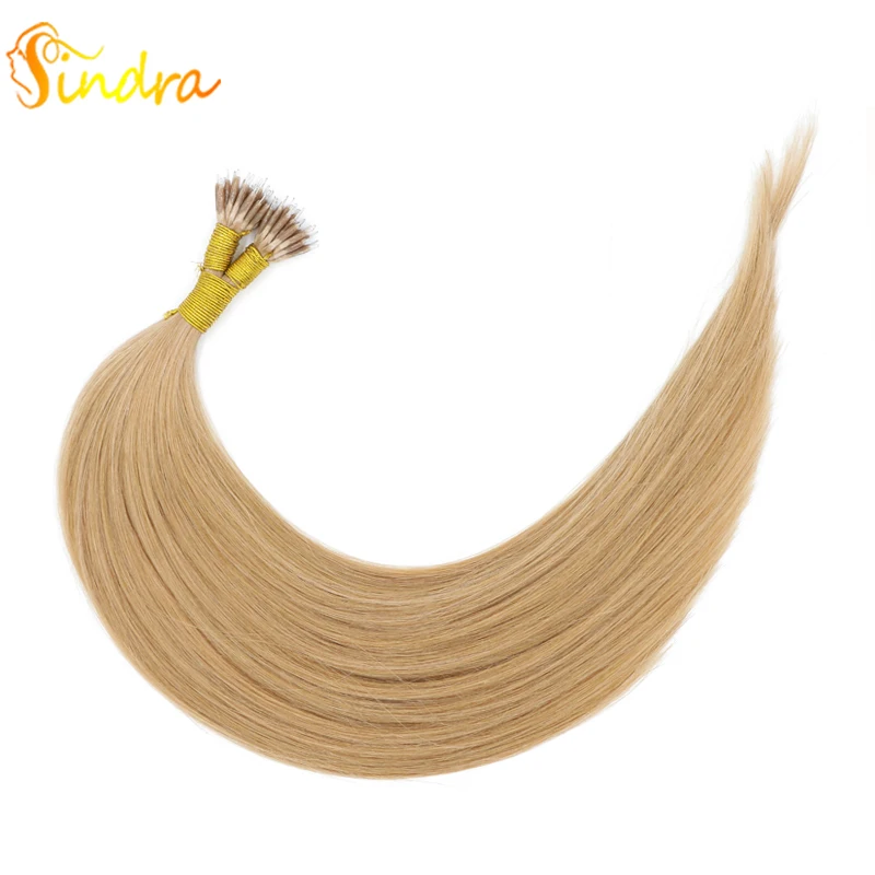 Sindra Remy Hair Pre Bonded Micro Link Human Extensions #27 Color 14-24 Inch 1g/piece Beads Real | Шиньоны и парики