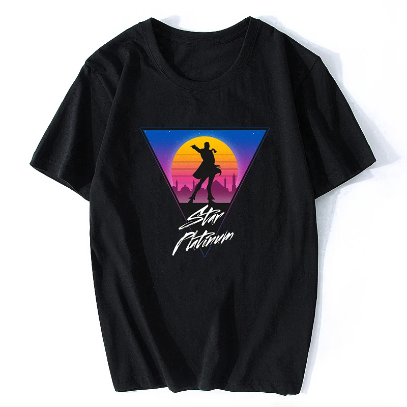 Retro Jotaro Jojos Bizarre Adventure Men's T-shirts Fashion Cool Design Men/women Casual T-shirt Streetwear Aesthetic Clothes