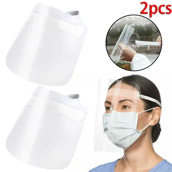 

1/2/4/6/10pcs Face Shields Transparent Safety Faceshield Full Face Cover Protective Film Tool 22*32cm Onion Goggles