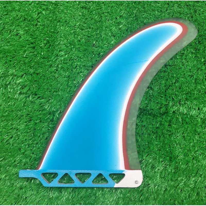 Многоцветный надувной мат для водной йоги Longboard Fin Fututre для серфинга - Цвет: Красный