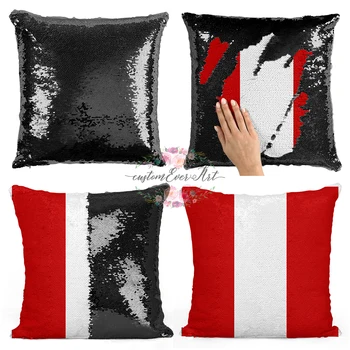 

Peru Personalized custom picture pillow cover，home pillow reversible mermaid sequin pillow case cover