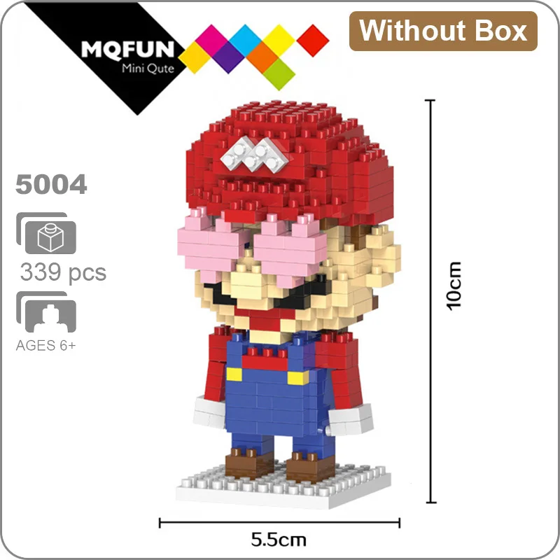HC мультфильм Супер Марио Йоши Toad Wario Bowser принцесса пластиковые строительные блоки кирпичи игры DIY 3D сборки модель обучающая игрушка - Цвет: HC 5004 Without Box